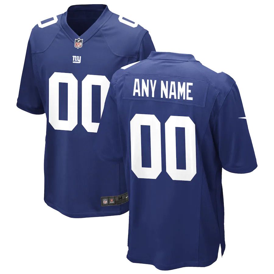 Men New York Giants Nike Royal Custom Game NFL Jersey->customized nfl jersey->Custom Jersey